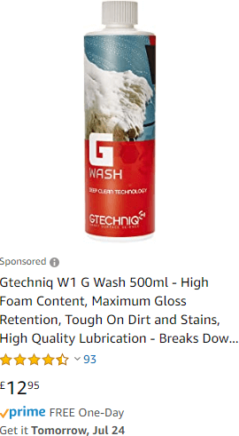gtechniq wash foam
