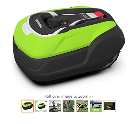 Greenworks Robotic Lawnmower Optimow Amazon listing